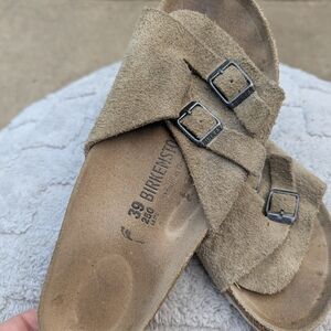 Women's Tan Leather Birkenstock Sandals Size 8/39